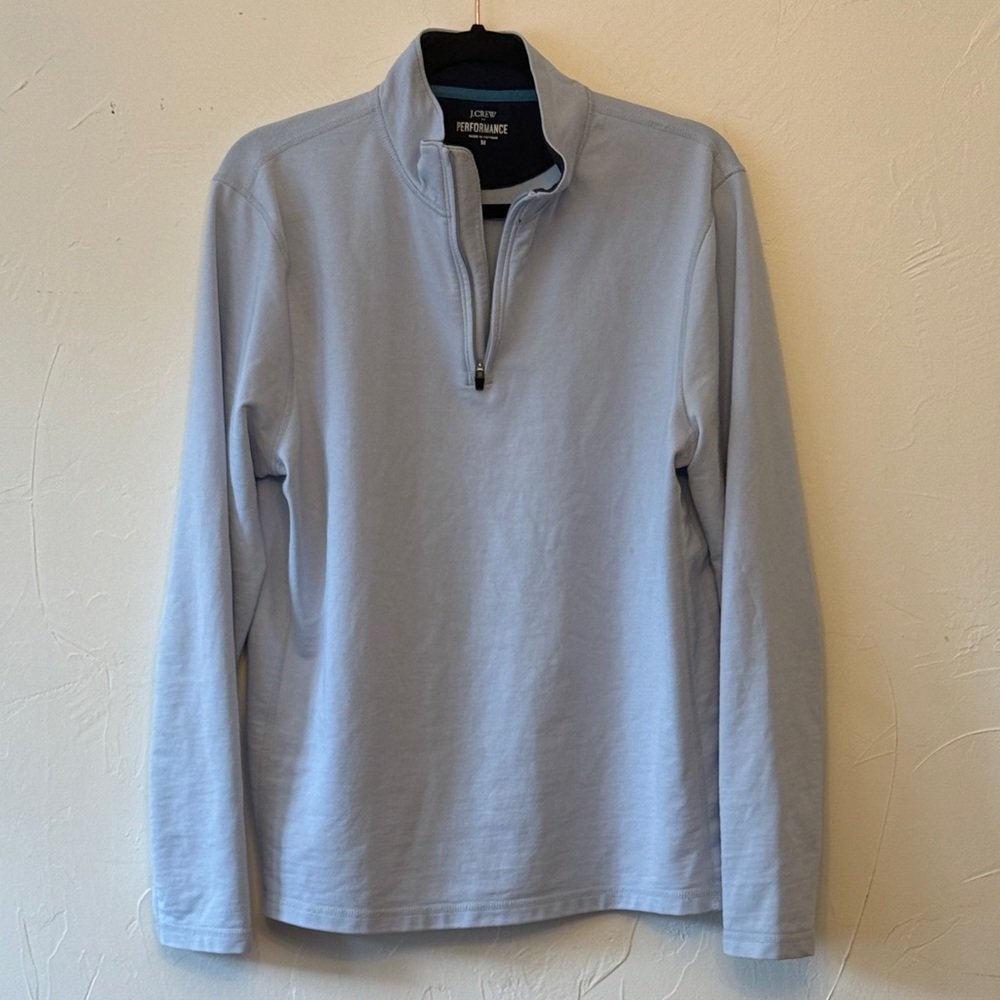 J. Crew Light Blue Quarter-Zip Pullover
